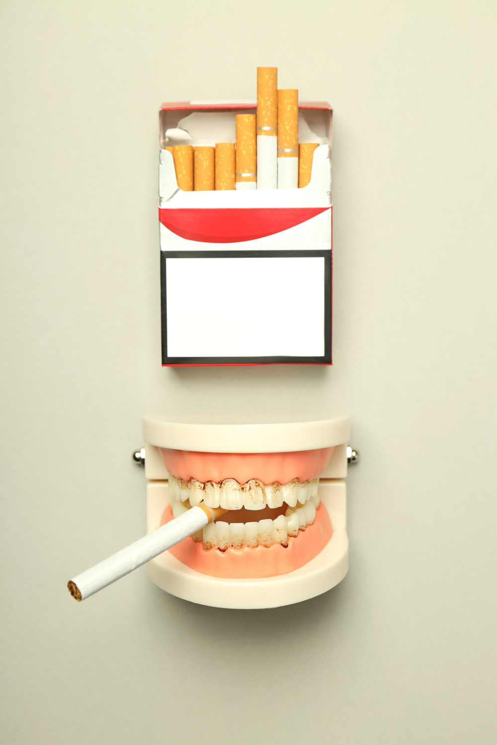 Concept of harm of smoking for teeth